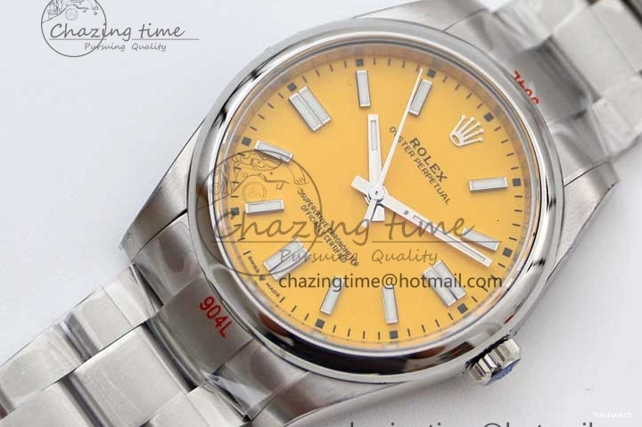 SS Bracelet Oyster 124300 EWF 1:1 41mm 904L Steel Yellow Perpetual Dial Best on A2824 Edition 0314